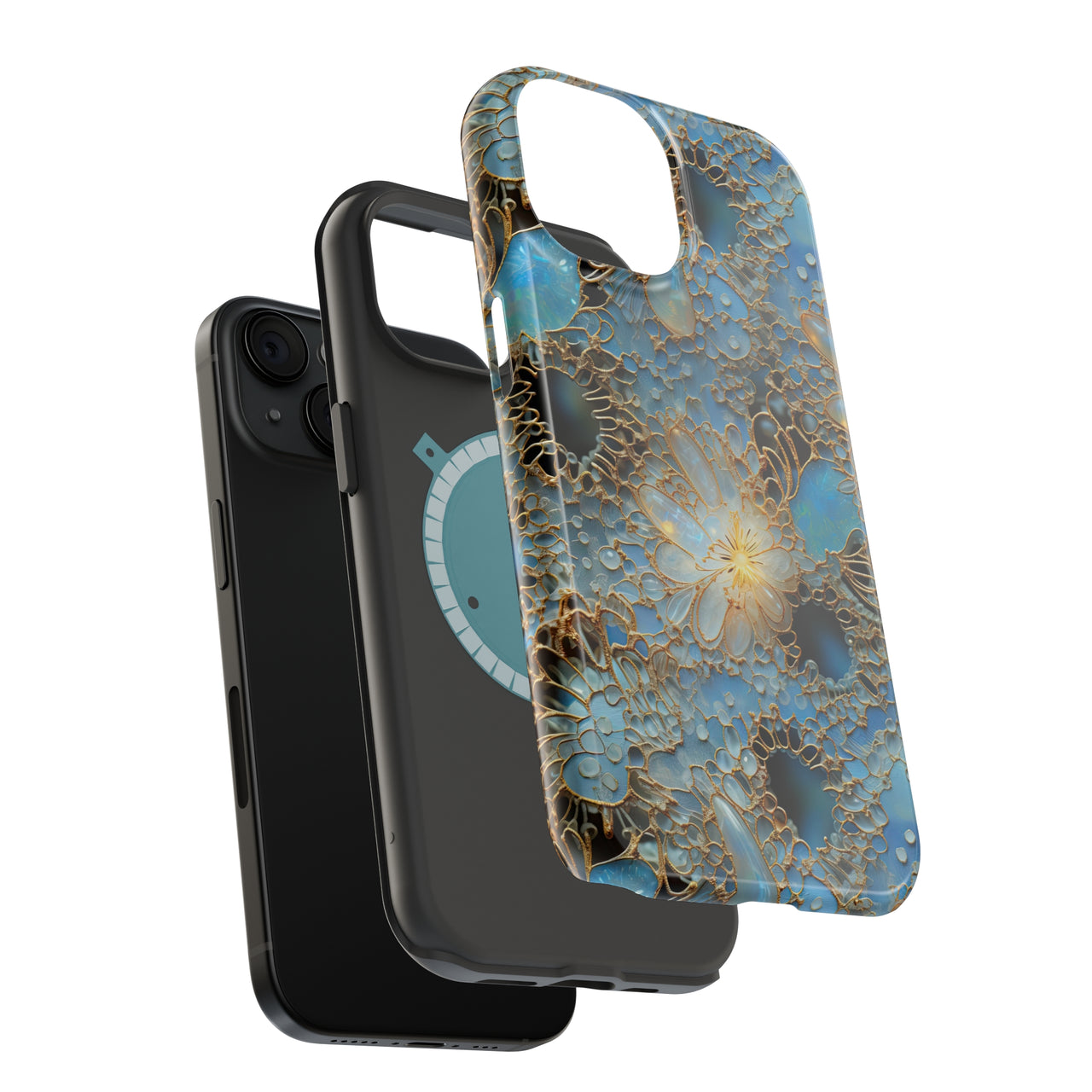 Gemstones and Gold Lace - MagSafe Tough Case for iPhone 15, iPhone 15 Pro, iPhone 15 Plus, & iPhone 15 Pro Max