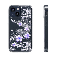 Thumbnail for *Clear Case* Purple Petals - iPhone 13, iPhone 13 Mini, iPhone 13 Pro, iPhone 13 Pro Max - Supports Wireless Charging