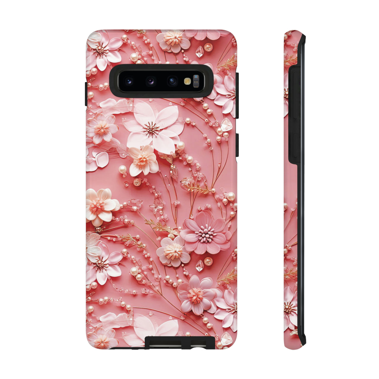 Floral Champagne Toast Tough Case for Samsung Galaxy S10, Samsung Galaxy S10E, and Samsung Galaxy S10 Plus