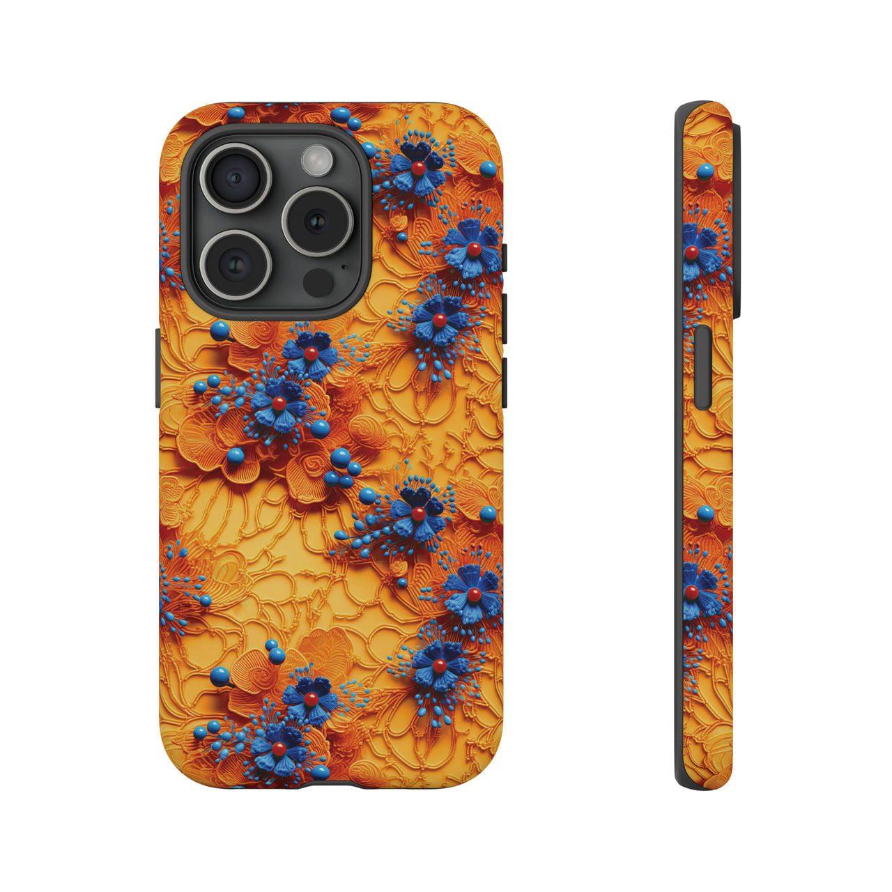 Royal Ryukyu Blossoms - Tough Case for iPhone 15, iPhone 15 Pro, iPhone 15 Plus, and iPhone 15 Pro Max