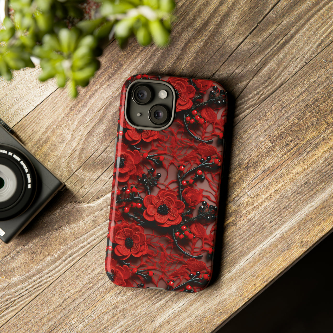 Scarlet Temptation Tough Case for iPhone 15, iPhone 15 Pro, iPhone 15 Plus, and iPhone 15 Pro Max