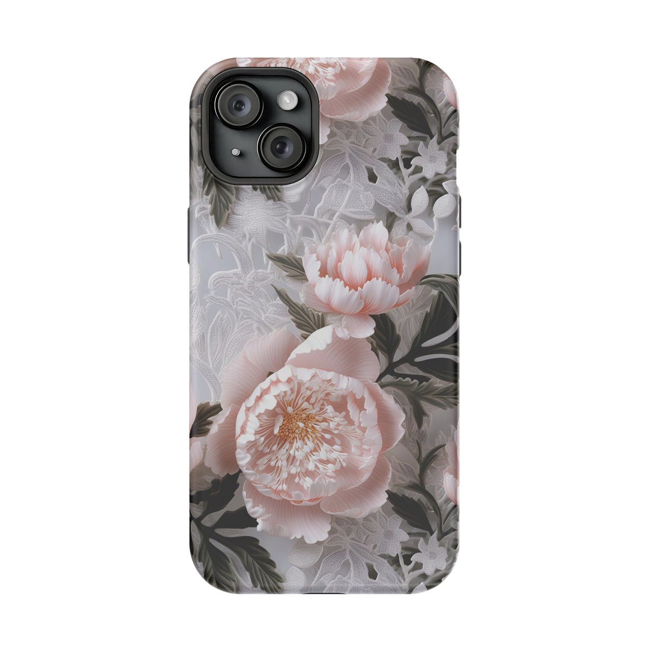 Pink Peony - MagSafe Tough Case for iPhone 15, iPhone 15 Pro, iPhone 15 Plus, & iPhone 15 Pro Max