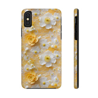 Thumbnail for Yellow Floral Tough Phone Cases for iPhone X, iPhone XR, iPhone XS, and iPhone XS MAX. Supports Wireless Charging.