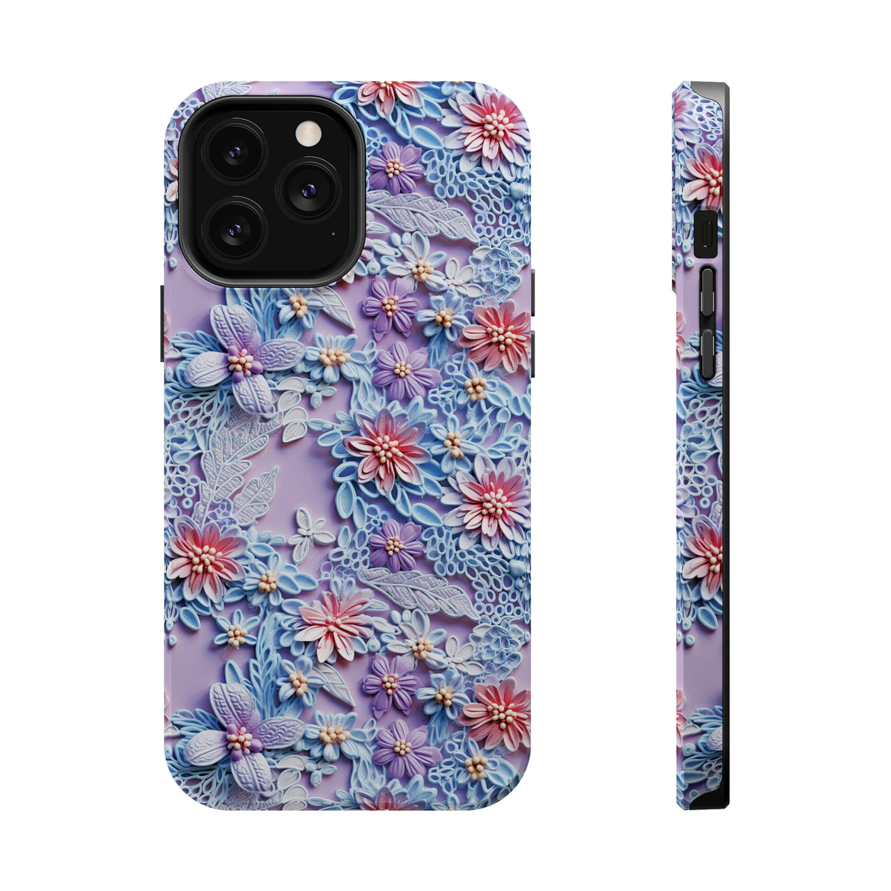 Cotton Candy Meadow - MagSafe Tough Cases for iPhone 13, iPhone 13 Mini, iPhone 13 Pro, and iPhone 13 Pro Max.