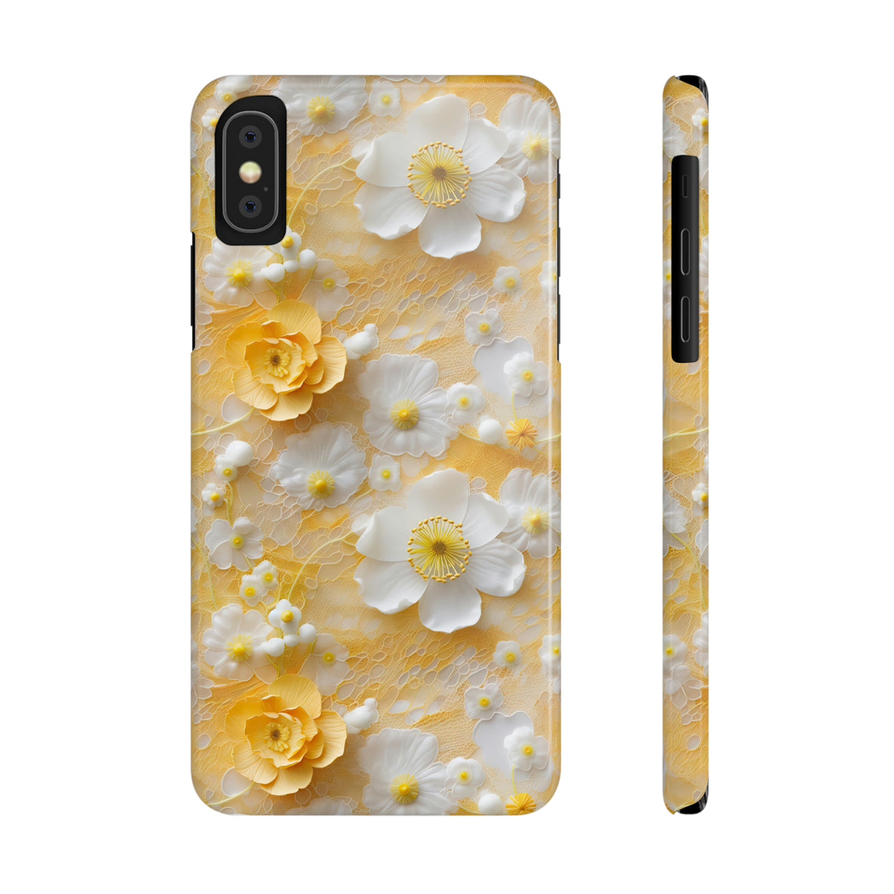 Yellow Floral - Slim Phone Cases for iPhone X, iPhone XR, iPhone XS, and iPhone XS MAX