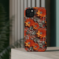 Thumbnail for Orange Petals in Silver Tapestry MagSafe Tough Cases for iPhone 14, iPhone 14 Pro, iPhone 14 Plus, and iPhone 14 Pro Max