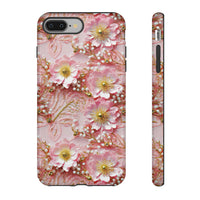 Thumbnail for Gold-Kissed Flowers on Pink Lace - Tough Cases for iPhone 8 and iPhone 8 Plus