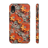 Thumbnail for Orange Petals in Silver Tapestry Tough Cases for iPhone X, iPhone XR, iPhone XS, and iPhone XS MAX