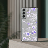 Thumbnail for *Clear Case* Purple Petals - Samsung Galaxy S22, Samsung Galaxy S22 Plus, Samsung Galaxy S22 Ultra - Supports Wireless Charging