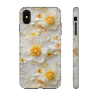 Thumbnail for White and Yellow Floral Tough Cases for iPhone X, iPhone XR, iPhone XS, and iPhone XS MAX.