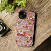 Thumbnail for Gold-Kissed Flowers on Pink Lace - MagSafe Tough Case for iPhone 15, iPhone 15 Pro, iPhone 15 Plus, & iPhone 15 Pro Max