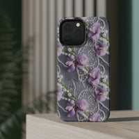 Thumbnail for Purple Sweet Pea MagSafe Tough Cases for iPhone 13, iPhone 13 Mini, iPhone 13 Pro, and iPhone 13 Pro Max.