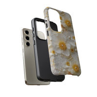 Thumbnail for White and Yellow Floral Tough Cases for Samsung Galaxy S23, Samsung Galaxy S23 Plus, and Samsung Galaxy S23 Ultra