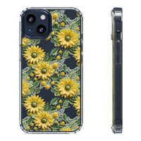 Thumbnail for *Clear Case* Whimsical Sunflowers - iPhone 13, iPhone 13 Mini, iPhone 13 Pro, iPhone 13 Pro Max - Supports Wireless Charging