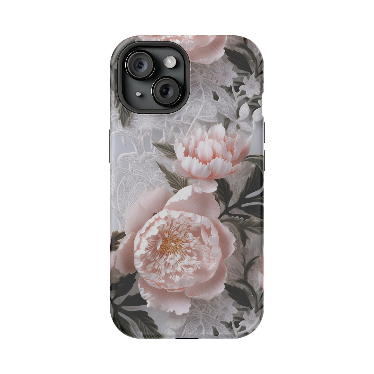 Pink Peony - MagSafe Tough Case for iPhone 15, iPhone 15 Pro, iPhone 15 Plus, & iPhone 15 Pro Max