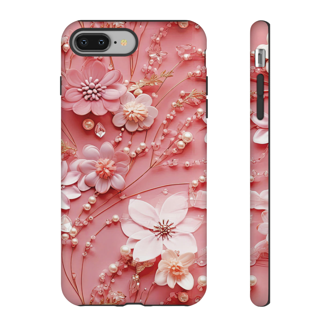 Floral Champagne Toast Tough Case for iPhone 8 and iPhone 8 Plus