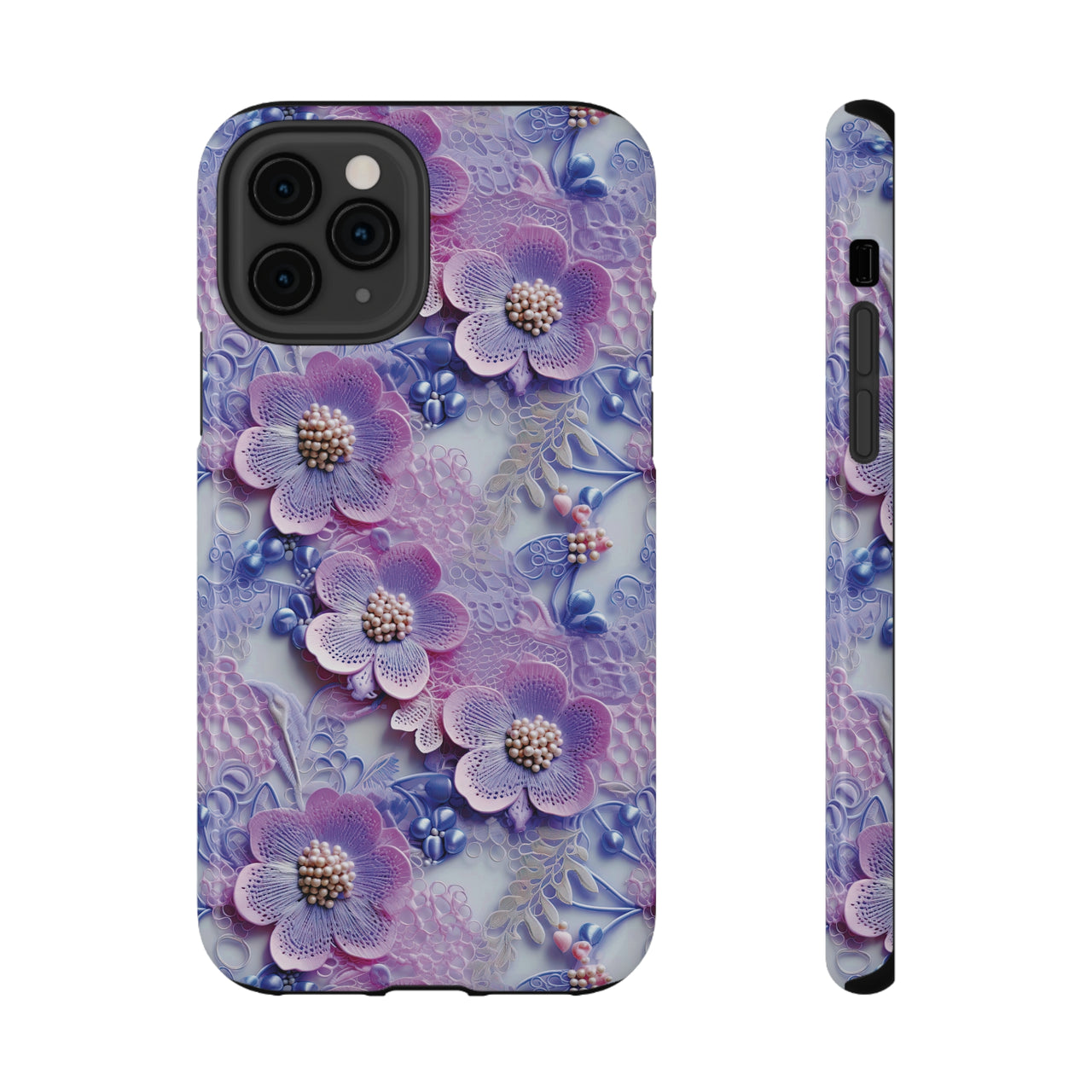 Pink and Purple Harmony - Impact-Resistant Cases for iPhone 11, iPhone 11 Pro, and iPhone 11 Pro Max. Supports Wireless Charging.