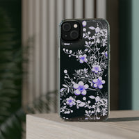 Thumbnail for *Clear Case* Purple Petals - iPhone 14, iPhone 14 Pro, iPhone 14 Plus, iPhone 14 Pro Max - Supports Wireless Charging