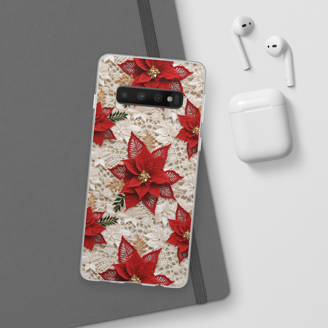 Christmas Poinsettia - Flexi Cases for Samsung Galaxy S10, Samsung Galaxy S10E, & Samsung Galaxy S10 Plus