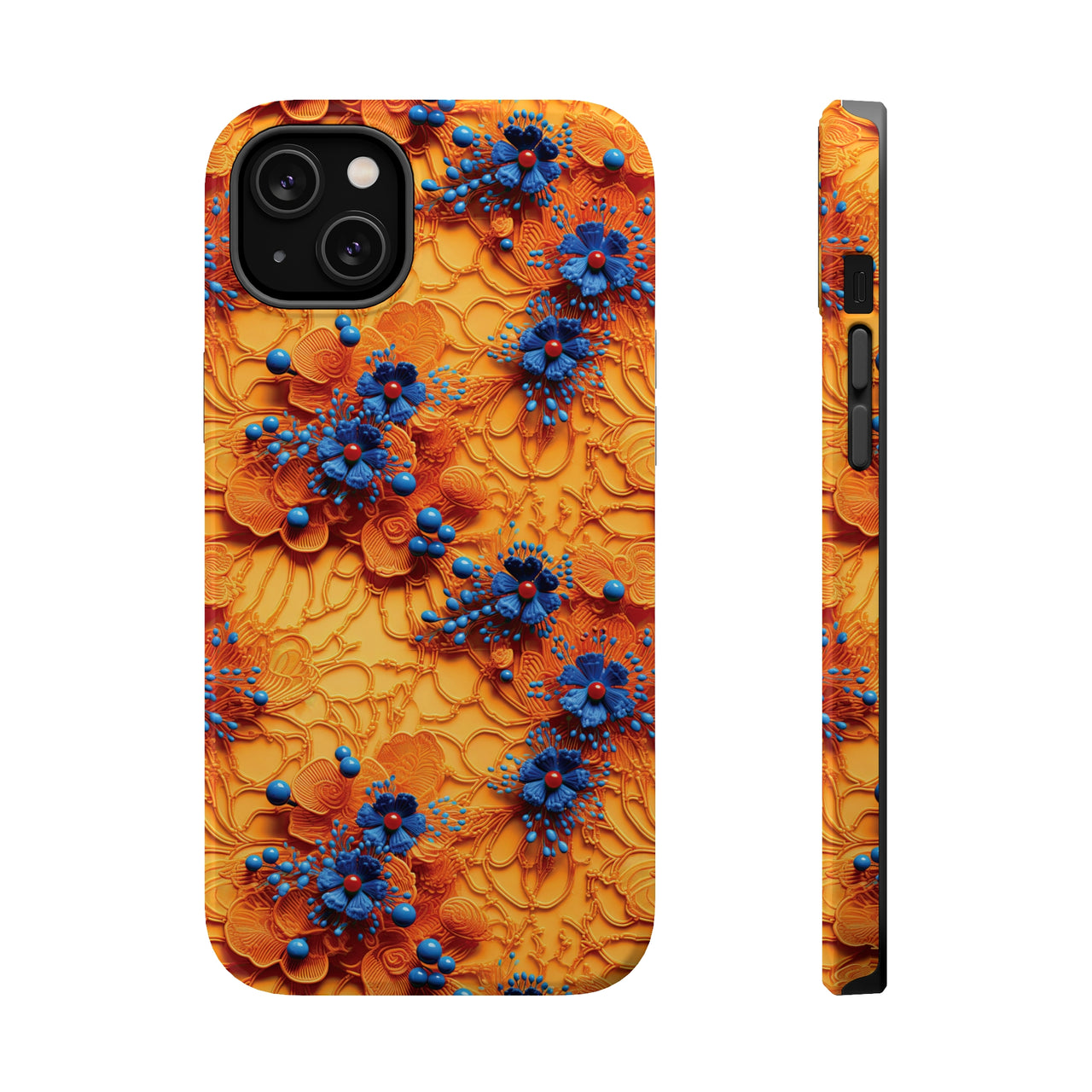 Royal Ryukyu Blossoms - MagSafe Tough Cases for iPhone 14, iPhone 14 Pro, iPhone 14 Plus, and iPhone 14 Pro Max