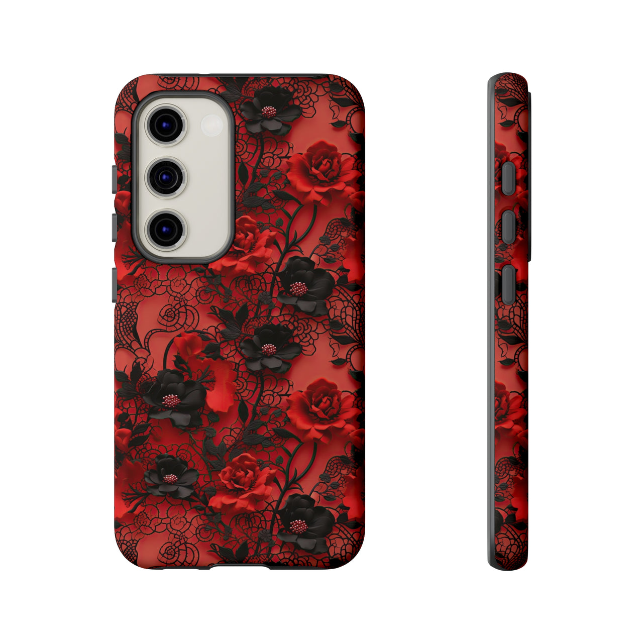 Gothic Rose Tough Cases for Samsung Galaxy S23, Samsung Galaxy S23 Plus, and Samsung Galaxy S23 Ultra