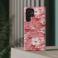 Thumbnail for Floral Champagne Toast Impact-Resistant Case for Samsung Galaxy S22, Samsung Galaxy S22 Plus, and Samsung Galaxy S22 Ultra. Supports Wireless Charging.