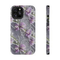 Thumbnail for Purple Sweet Pea Impact-Resistant Case for iPhone 12, iPhone 12 Mini, iPhone 12 Pro, and iPhone 12 Pro Max. Supports Wireless Charging.