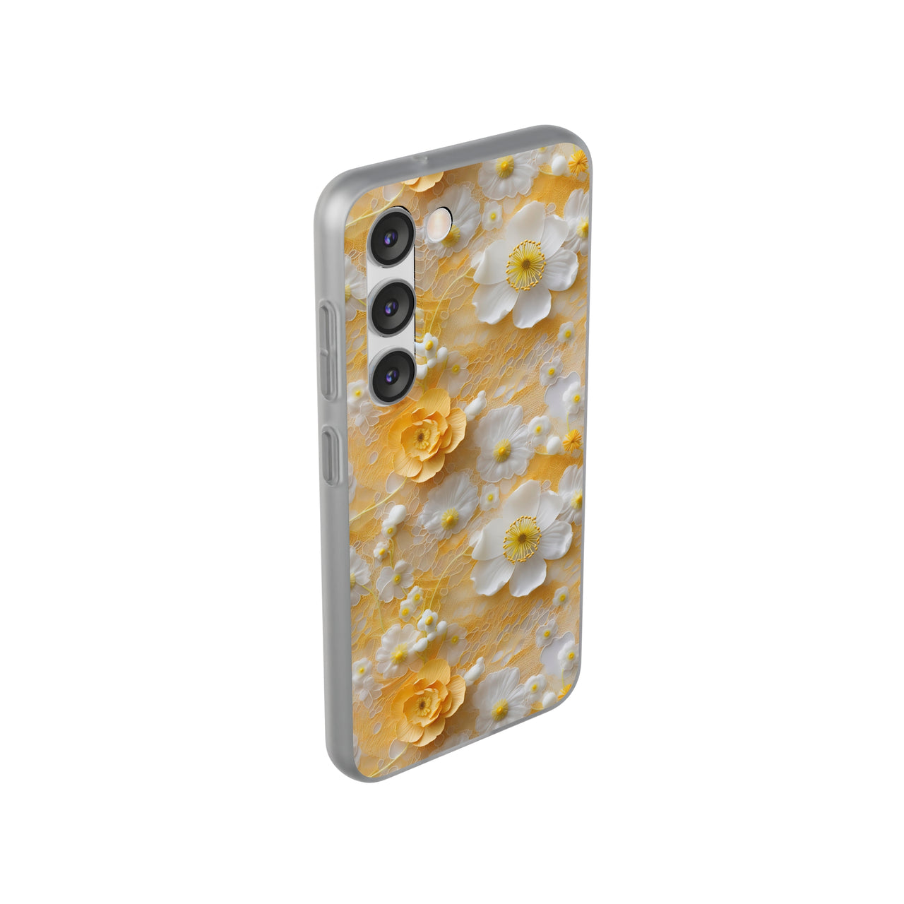 Yellow Floral - Flexi Cases for Samsung Galaxy S23, Samsung Galaxy S23 Plus, and Samsung Galaxy S23 Ultra