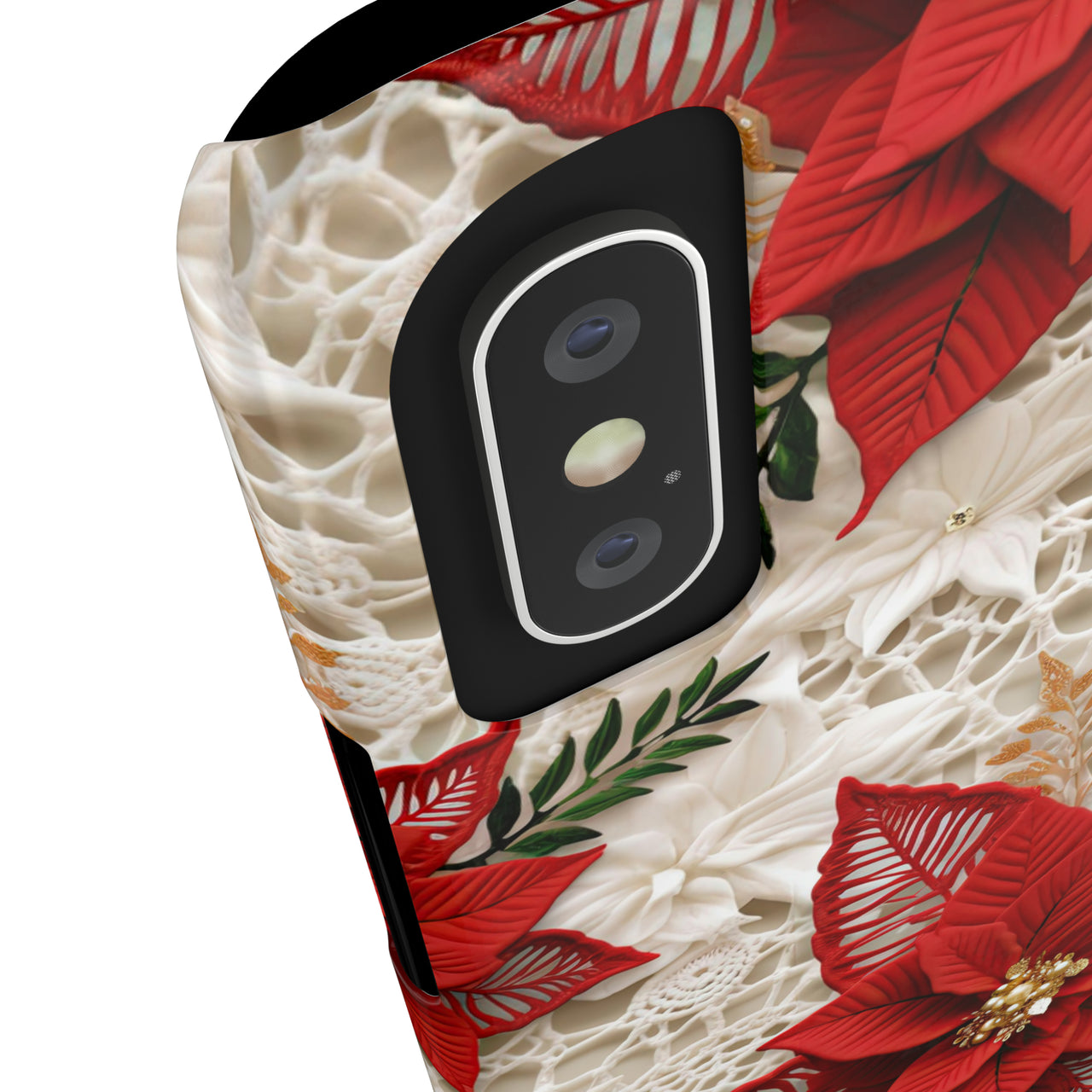 Christmas Poinsettia - Slim Phone Cases for iPhone X, iPhone XR, iPhone XS, and iPhone XS MAX