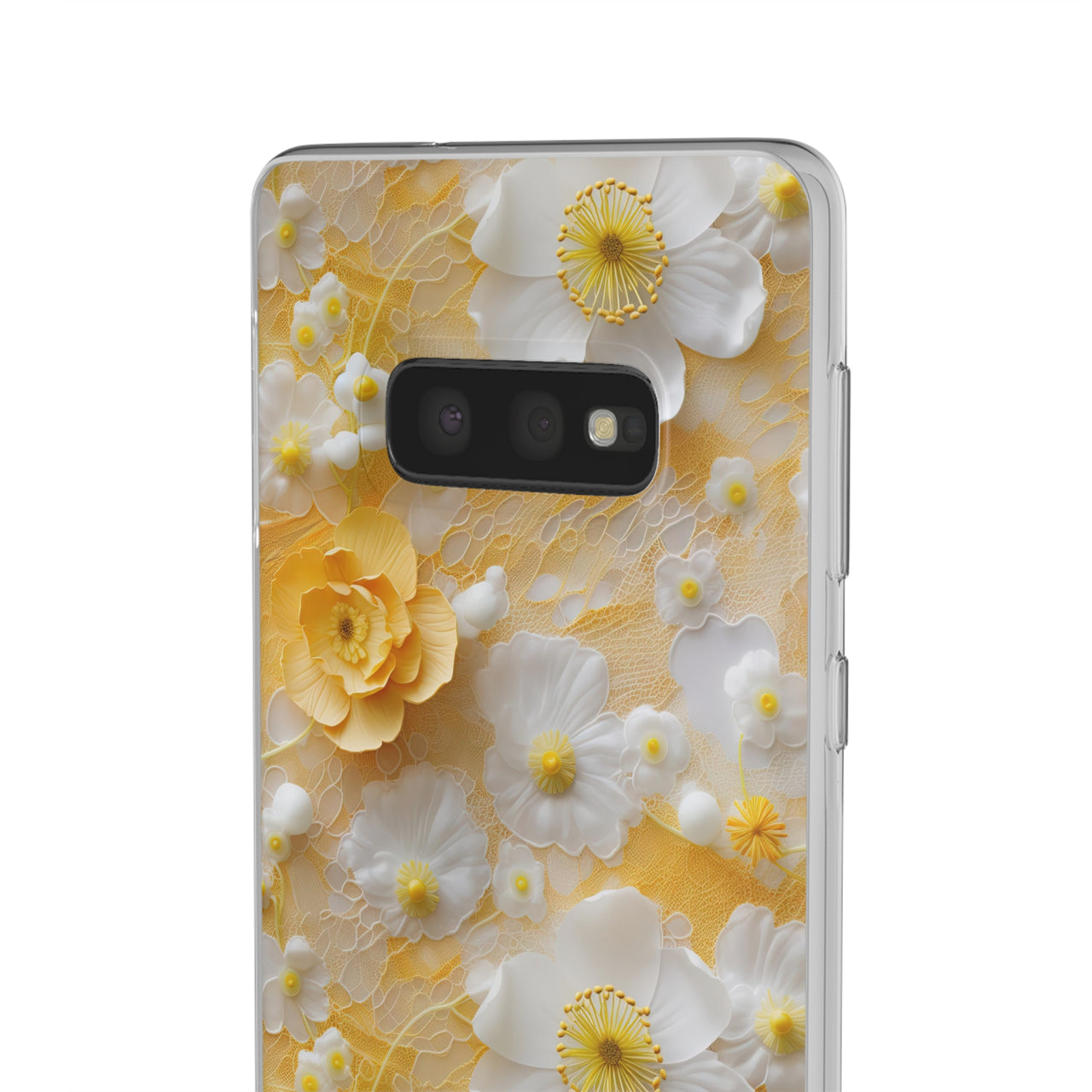 Yellow Floral - Flexi Cases for Samsung Galaxy S10, Samsung Galaxy S10E, & Samsung Galaxy S10 Plus