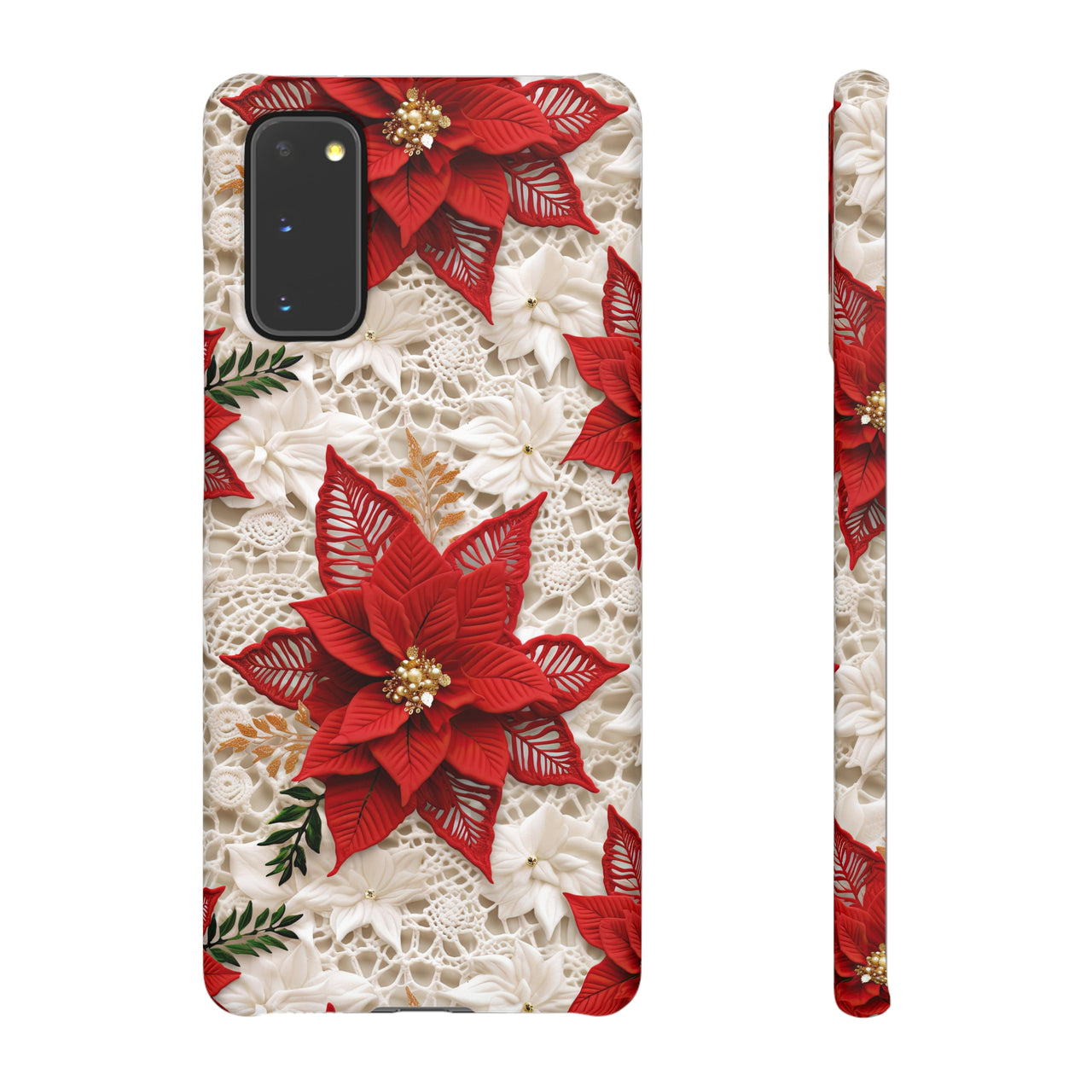 Christmas Poinsettia - Snap Case for Samsung Galaxy S20, Samsung Galaxy S20+, Samsung Galaxy S20 Ultra, & Samsung Galaxy S20 FE