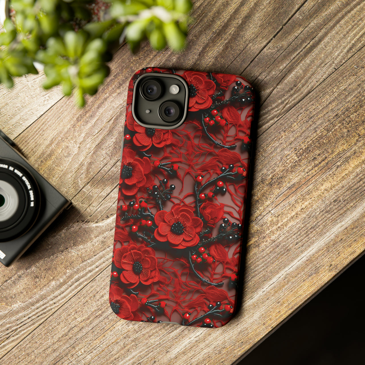 Scarlet Temptation Tough Case for iPhone 15, iPhone 15 Pro, iPhone 15 Plus, and iPhone 15 Pro Max