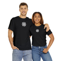 Thumbnail for Front and Back Flower Design - Unisex Heavy Cotton Tee