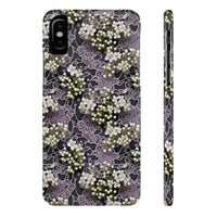 Thumbnail for White Flowers on a Purple Bed - Slim Phone Cases for iPhone X, iPhone XR, iPhone XS, and iPhone XS MAX