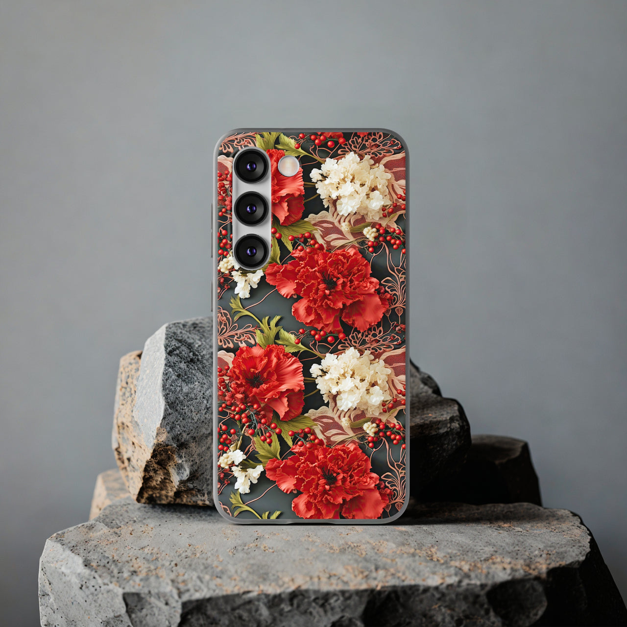 Carnation for January Birthday - Flexi Cases for Samsung Galaxy S23, Samsung Galaxy S23 Plus, and Samsung Galaxy S23 Ultra