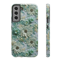 Thumbnail for Teal Petals - Impact-Resistant Case for Samsung Galaxy S22, Samsung Galaxy S22 Plus, and Samsung Galaxy S22 Ultra. Supports Wireless Charging.