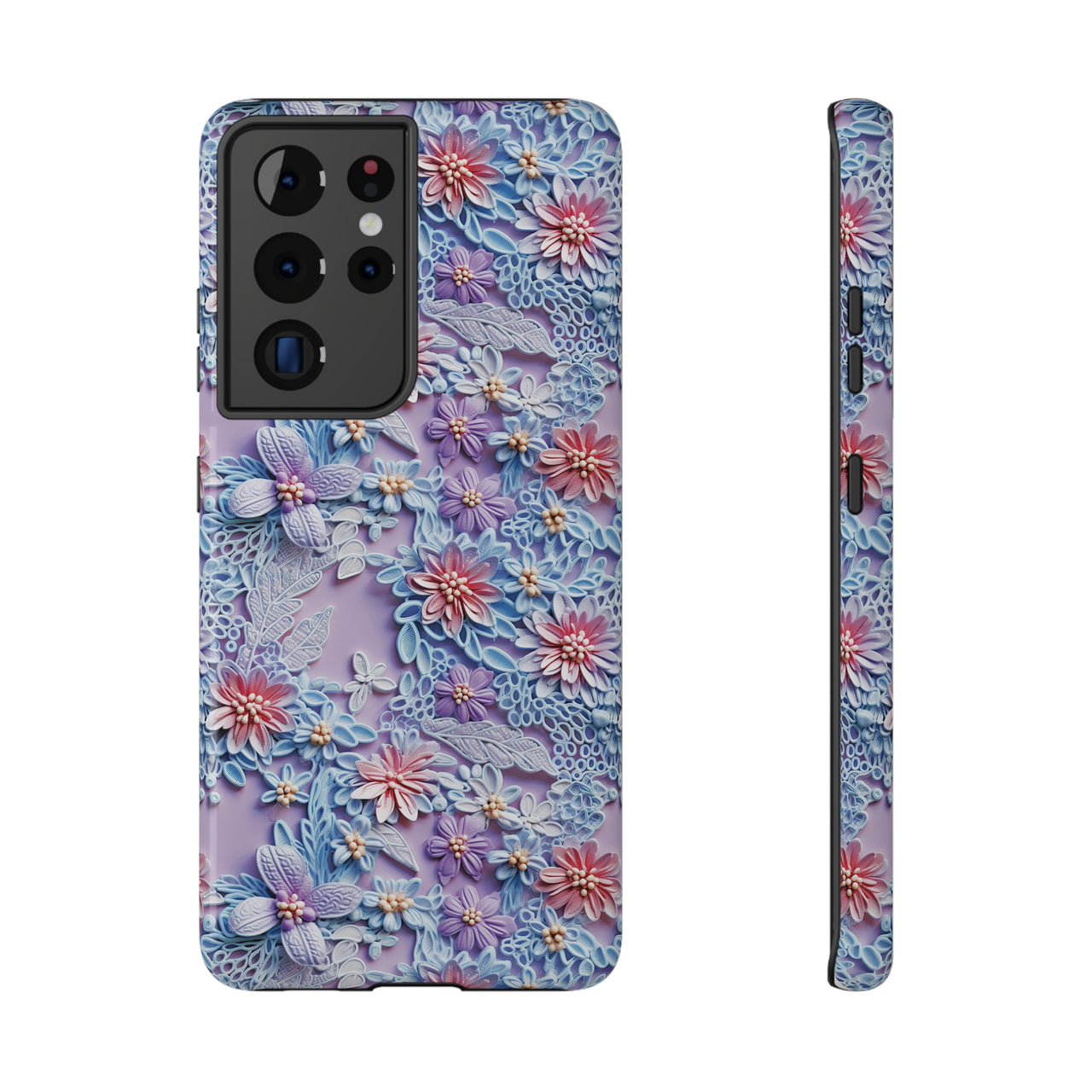 Cotton Candy Meadow - Impact-Resistant Case for Samsung Galaxy S21, Samsung Galaxy S21 Plus, and Samsung Galaxy S21 Ultra. Supports Wireless Charging.