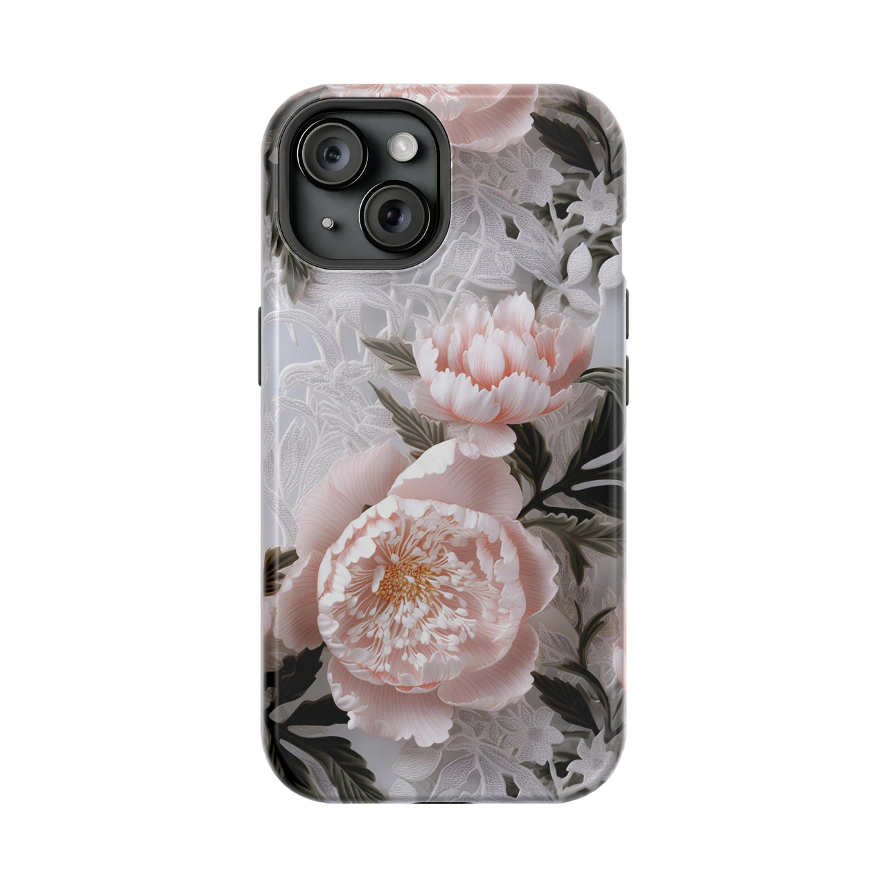 Pink Peony - MagSafe Tough Case for iPhone 15, iPhone 15 Pro, iPhone 15 Plus, & iPhone 15 Pro Max