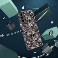 Thumbnail for White Flowers on a Purple Bed - Impact-Resistant Case for Samsung Galaxy S21, Samsung Galaxy S21 Plus, and Samsung Galaxy S21 Ultra. Supports Wireless Charging.