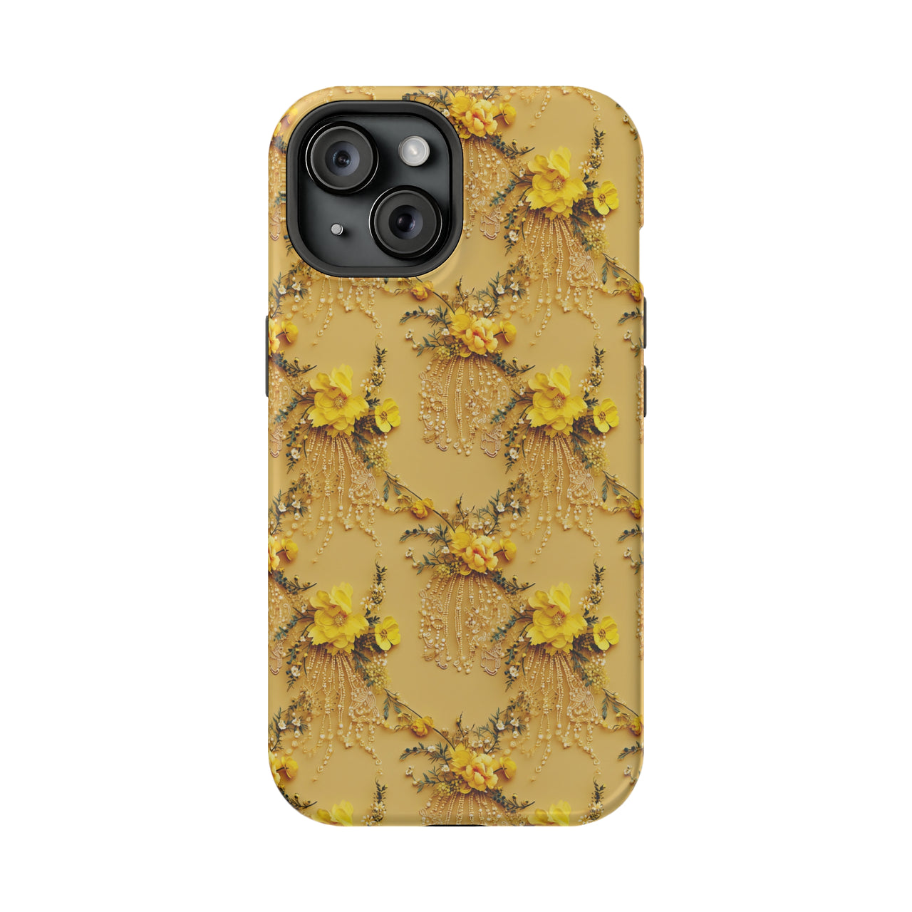 Floral Sunshine - MagSafe Tough Case for iPhone 15, iPhone 15 Pro, iPhone 15 Plus, & iPhone 15 Pro Max