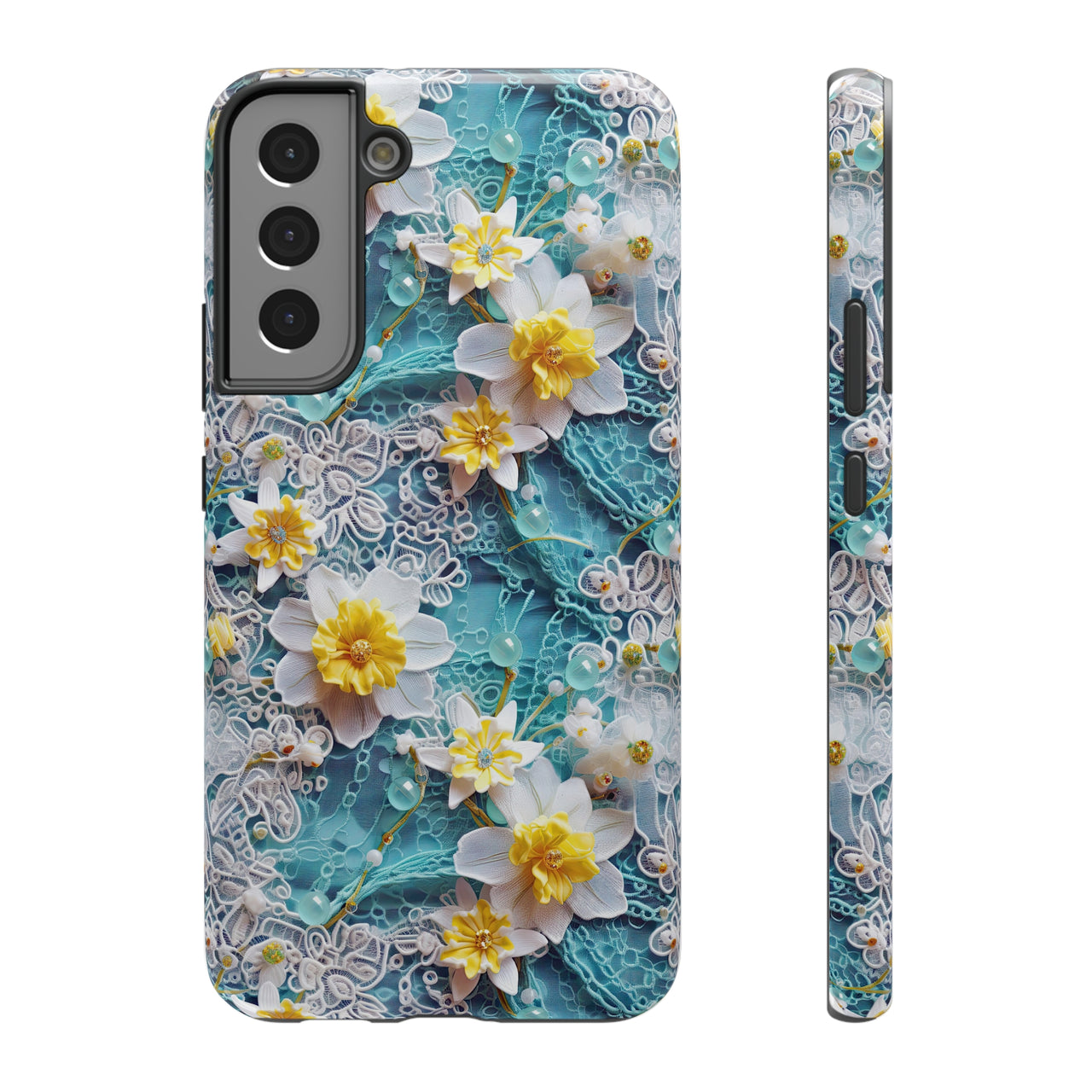 Daffodil for March Birthday - Impact-Resistant Case for Samsung Galaxy S22, Samsung Galaxy S22 Plus, and Samsung Galaxy S22 Ultra. Supports Wireless Charging.