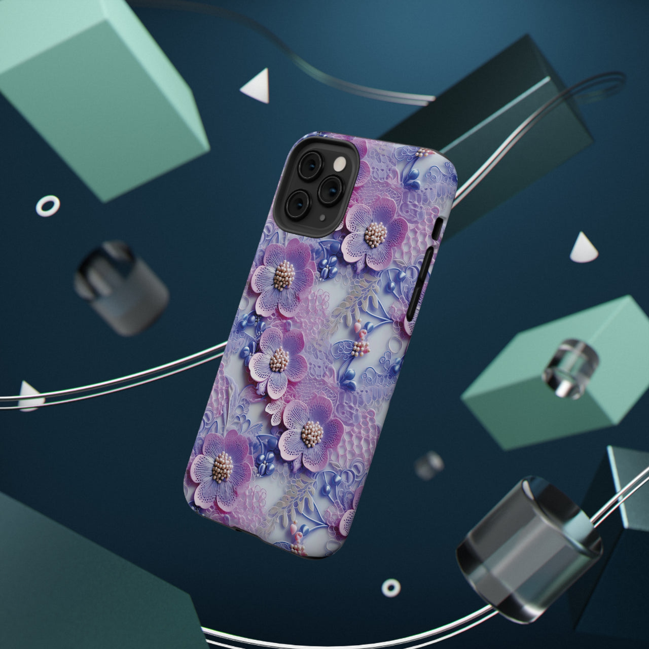 Pink and Purple Harmony - Impact-Resistant Cases for iPhone 11, iPhone 11 Pro, and iPhone 11 Pro Max. Supports Wireless Charging.