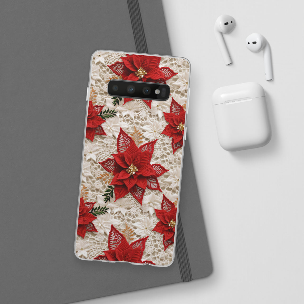 Christmas Poinsettia - Flexi Cases for Samsung Galaxy S10, Samsung Galaxy S10E, & Samsung Galaxy S10 Plus