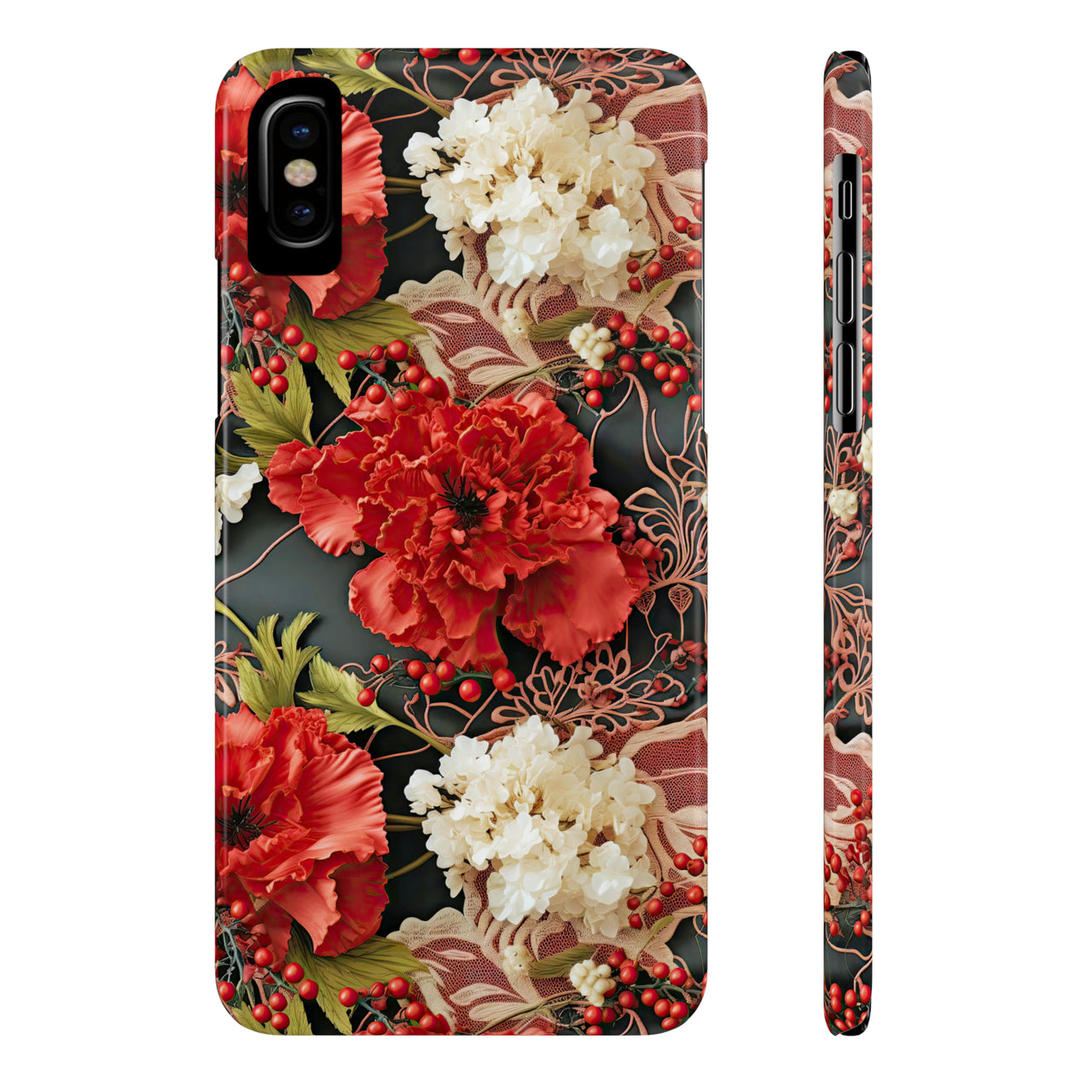 Carnation for January Birthday - Slim Phone Cases for iPhone X, iPhone XR, iPhone XS, and iPhone XS MAX