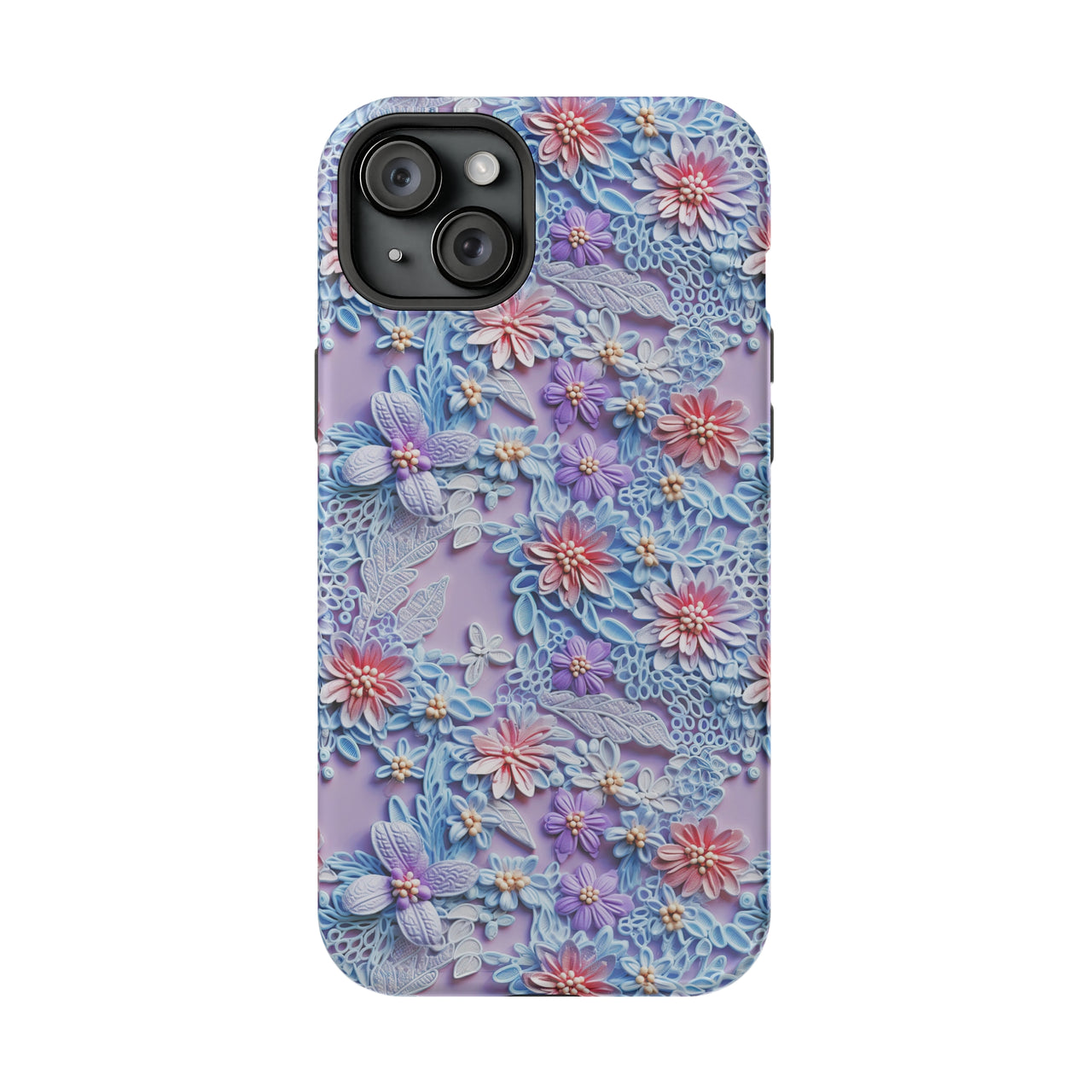 Cotton Candy Meadow - MagSafe Tough Case for iPhone 15, iPhone 15 Pro, iPhone 15 Plus, & iPhone 15 Pro Max