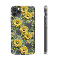 Thumbnail for *Clear Case* Whimsical Sunflowers - iPhone 11, iPhone 11 Pro, iPhone 11 Pro Max - Supports Wireless Charging