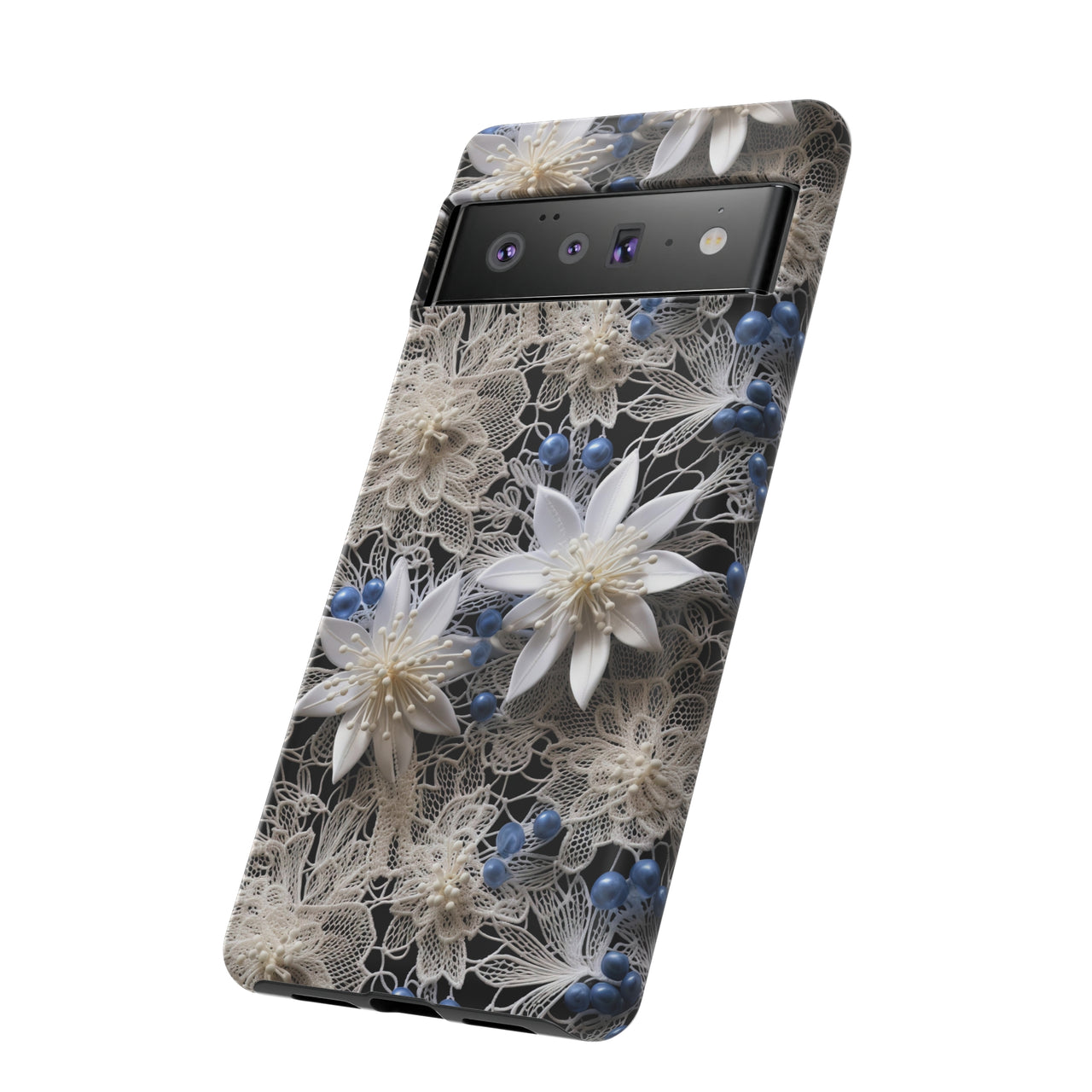 Vintage Lace and Clematis Tough Cases for Google Pixel 6 and Google Pixel 6 Pro