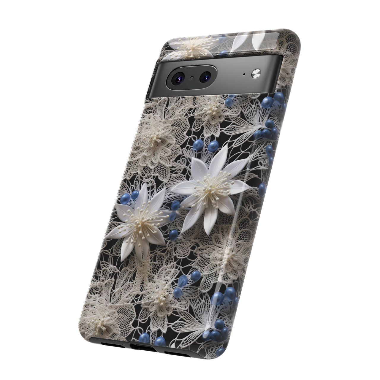 Vintage Lace and Clematis Tough Case for Google Pixel 7