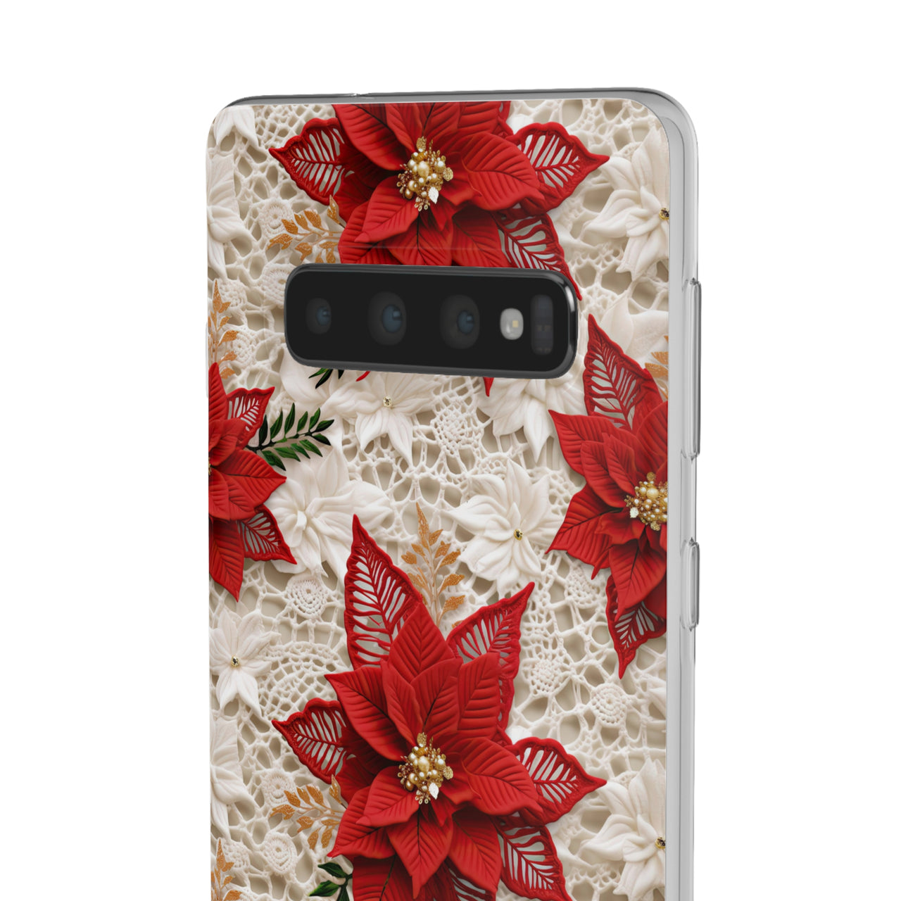 Christmas Poinsettia - Flexi Cases for Samsung Galaxy S10, Samsung Galaxy S10E, & Samsung Galaxy S10 Plus