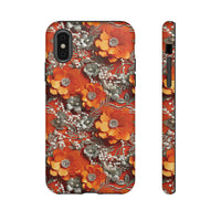 Thumbnail for Orange Petals in Silver Tapestry Tough Cases for iPhone X, iPhone XR, iPhone XS, and iPhone XS MAX